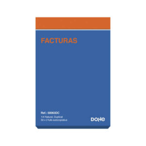 dohe talonarios preimpresos a dos tintas en papel autocopiativo 100 hojas cuarto natural duplicado