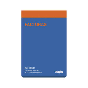 dohe talonarios preimpresos a dos tintas en papel autocopiativo 100 hojas cuarto natural duplicado