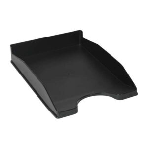 dohe +mab bandeja de sobremesa para documentos tamaño a4 medidas 255x60x335mm fabricada en poliestireno de alta calidad apilable material 100% reciclable color negro