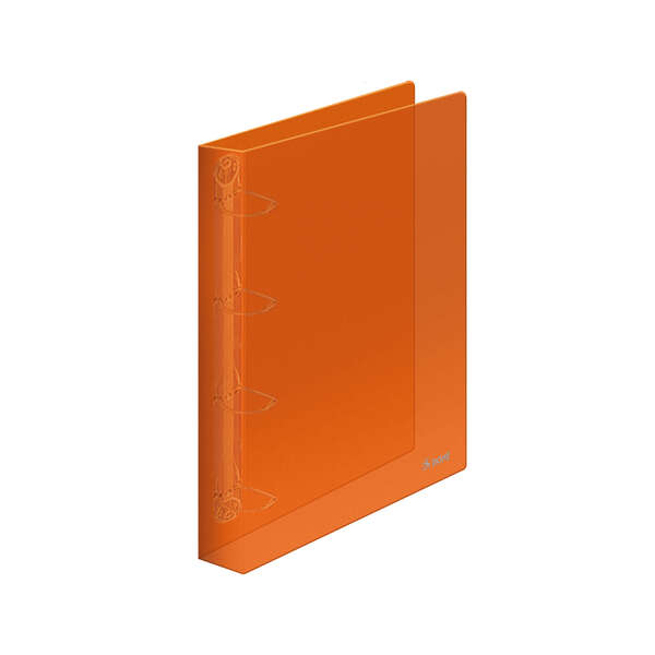 dohe carpeta de 4 anillas mixtas de 25mm a4 polipropileno translucido color naranja