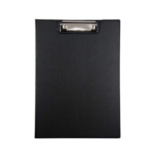 dohe carpeta a4 con pinza de presion tapa de carton forrado pvc opaco bolsillo interior color negro