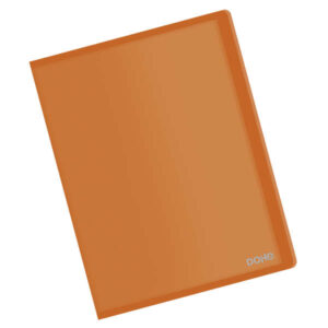 dohe carpeta con 20 fundas transparentes soldadas a4 80mic tapa flexible de polipropileno color naranja