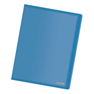 dohe carpeta con 20 fundas transparentes soldadas a4 80mic tapa flexible de polipropileno color azul