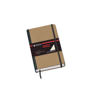 dohe cuaderno cartone con puntas redondeadas 96 hojas de papel ahuesado de 80gr tapa en tres piezas con lomera de tela cierre de gomas y cinta de registro