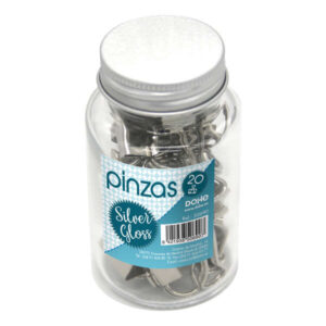 dohe pack de 20 pinzas metalicas de 19mm resistente y duradero ideal para organizar documentos