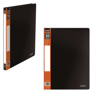 dohe carpeta con 20 fundas a4 tapa de polipropileno opaco bolsillo en lomo fundas transparentes soldadas