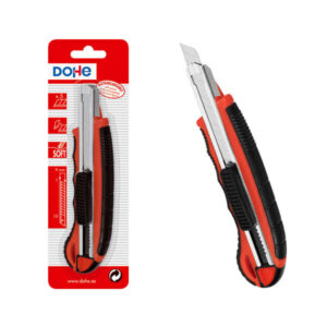 dohe cutter de plastico con guia de acero inoxidable cuchillas tronzables de acero sistema de bloqueo de cuchilla blister individual