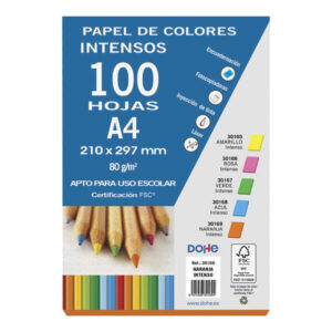 dohe papel multifuncion de 80g apto para fotocopiadoras, impresoras laser y chorro de tinta color naranja