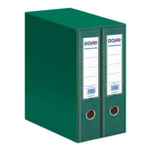 dohe modulo de 2 archivadores folio lomo ancho con ollao y rado carton forrado con polipropileno cantoneras metalicas palanca de maxima calidad color verde