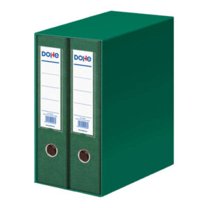 dohe modulo de 2 archivadores a4 lomo ancho con ollao y rado carton forrado con polipropileno cantoneras metalicas palanca de maxima calidad color verde