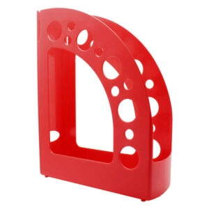 dohe +mab revistero de poliestireno de alta calidad medidas 80x318x245mm material 100% reciclable color rojo