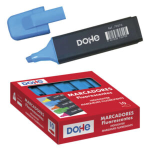 dohe marcadores fluorescentes punta biselada de 1 5mm clip en la capucha apto para todo tipo de papel color azul