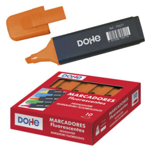dohe marcadores fluorescentes punta biselada de 1 5mm clip en la capucha apto para todo tipo de papel color naranja