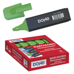 dohe marcadores fluorescentes punta biselada de 1 5mm clip en la capucha apto para todo tipo de papel color verde