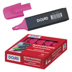 dohe marcadores fluorescentes punta biselada de 1 5mm clip en la capucha apto para todo tipo de papel color rosa