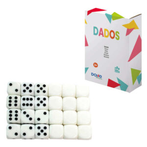 dohe coleccion de dados educativos dados con puntos del 1 al 6 y dados blancos ideal para conteo, operaciones basicas y juegos de mesa recomendado para primaria