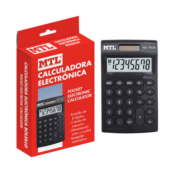dohe calculadora electronica de 8 digitos alimentacion solar y a pilas 3 teclas de memoria apagado automatico formato mini