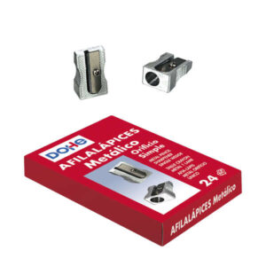 dohe caja de 24 afilalapices de metal ligero forma de cuña cuchilla de acero resistente