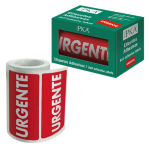 dohe rollo de 200 etiquetas adhesivas urgente 100x50mm letras blancas sobre fondo rojo ideal para expedicion de paquetes