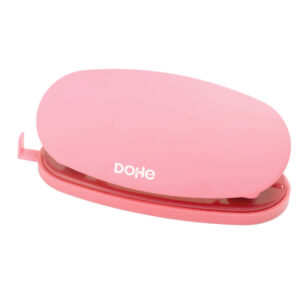 dohe soft touch taladro de sobremesa taladra hasta 16 hojas diseño ergonomico color rosa pastel