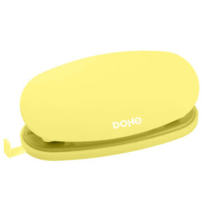 dohe soft touch taladro de sobremesa taladra hasta 16 hojas diseño ergonomico color amarillo pastel