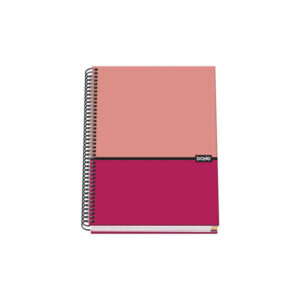 dohe cuaderno espiral tapa dura a5 162x210mm cubierta carton forrado espiral metalico negro 100 hojas offset 90g microperforadas cuadricula 5mm