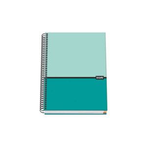 dohe cuaderno espiral tapa dura a5 162x210mm cubierta carton forrado interior 100 hojas papel offset 90g cuadricula 5mm espiral metalico negro