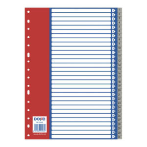 dohe separadores para archivadores y carpetas de anillas 120 micras multitaladro de 16 perforaciones bolsa autoadhesiva individual