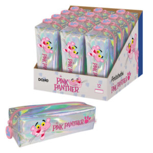 dohe expositor de 12 portatodos cuadrados brillantes de pink panther 200mm para todo tipo de utensilios escolares fabricado en material flexible y resistente