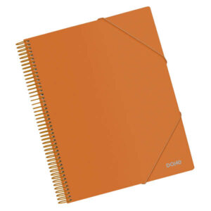 dohe carpeta con 30 fundas tamaño a4 tapa de polipropileno opaco 800 micras fundas transparentes 80 micras espiral de plastico color y gomas elasticas a juego