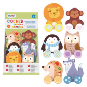 dohe juego educativo de cochecitos de madera natural bordes redondos suave tacto colores llamativos ideal para coordinacion ojo mano estimula imaginacion y aprendizaje