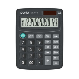 dohe calculadora electronica de sobremesa pantalla lcd de 12 digitos alimentacion solar y a pilas teclas de gran tamaño