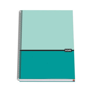 dohe cuaderno en espiral de tapa dura a4 228x300mm cubierta en carton forrado con papel impreso a todo color y plastificado mate interior de 100 hojas en papel offset de 90gr