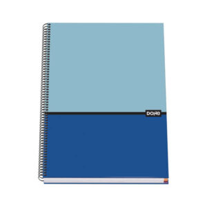 dohe cuaderno espiral tapa dura a4 228x300mm cubierta carton forrado espiral metalico negro 100 hojas offset 90g microperforadas cuadricula 5mm