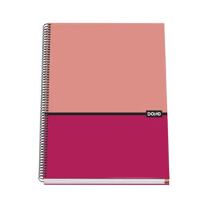 dohe cuaderno espiral tapa dura a4 228x300mm cubierta carton forrado interior 100 hojas offset 90g cuadricula 5mm