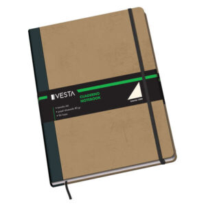 dohe cuaderno cartone con puntas redondeadas 96 hojas de papel ahuesado de 80gr tapa en tres piezas con lomera de tela cierre de gomas y cinta de registro