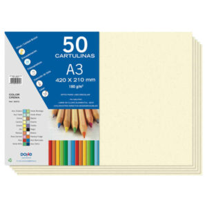 dohe cartulinas a3 50 hojas gramaje de 180g ideal para manualidades y proyectos escolares