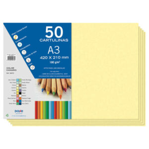 dohe cartulinas a3 50 hojas gramaje de 180g ideal para manualidades y proyectos escolares
