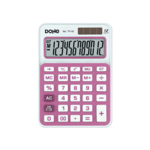 dohe calculadora electronica de 12 digitos funciones de raiz cuadrada y mark up 4 teclas de memoria alimentacion solar y a pilas apagado automatico teclas de gran formato