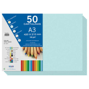 dohe cartulinas a3 50 hojas gramaje de 180g ideal para manualidades y proyectos escolares