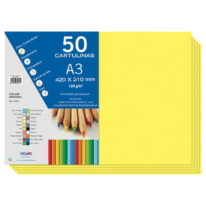 dohe cartulinas a3 50 hojas gramaje de 180g ideal para manualidades y proyectos escolares