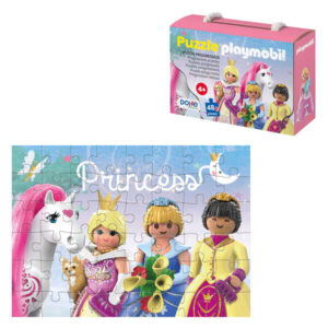 dohe playmobil puzzle para niños de 48 piezas tematica princesas doble capa de carton capa intermedia de contrachapado estimula imaginacion y razonamiento atractivos colores y dibujos