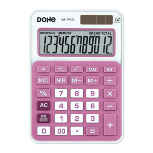 dohe calculadora electronica de 12 digitos alimentacion solar y a pilas 4 teclas de memoria apagado automatico teclas de gran formato funciones de raiz cuadrada y mark up