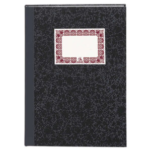 dohe cuaderno cartone modelo cuadricula de 100 hojas folio natural tapa en tres piezas con lomera de tela interior en papel offset de 70g/m2 cosidos a hilo vegetal lomo gris oscuro
