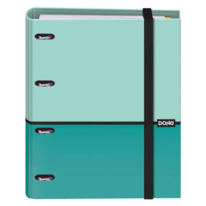 dohe cuaderno de notas 35mm carton forrado con papel impreso a todo color y plastificado brillo 4 anillas mixtas niqueladas interior de 100 hojas en papel offset de 90gr