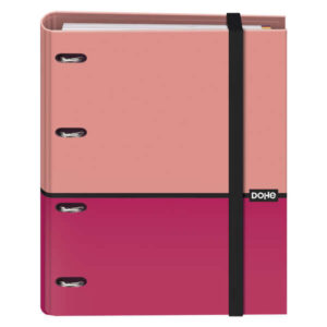 dohe cuaderno de notas 35mm cubierta en carton forrado con papel impreso a todo color y plastificado brillo mecanismo de 4 anillas mixtas niqueladas interior de 100 hojas en papel offset de 90gr