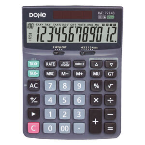 dohe calculadora electronica de sobremesa pantalla lcd de 12 digitos alimentacion solar y a pilas teclas de gran tamaño