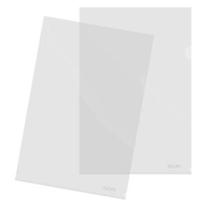 dohe caja de 100 dossier con uñero tamaño folio polipropileno transparente acabado cristal