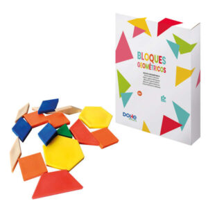 dohe bloques geometricos 250 piezas material ideal para identificacion y composicion de figuras recomendado para primaria
