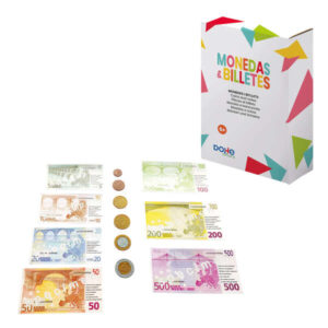 dohe juego de monedas y billetes de euro plastico resistente reutilizable recomendado para primaria